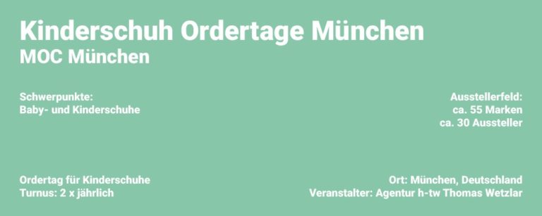 Kinderschuh Ordertage München 08 / 2019