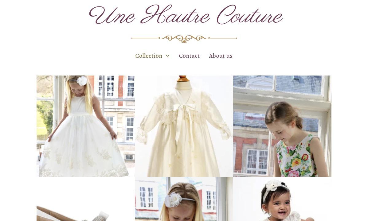 Screenshot der Marke Une Hautre Couture